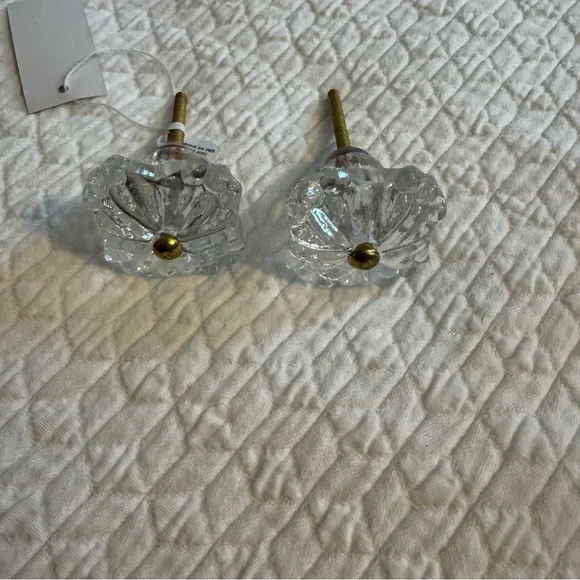 Anthropologie Helena Knobs - Glass and Gold Drawer Knobs - Picture 2 of 4